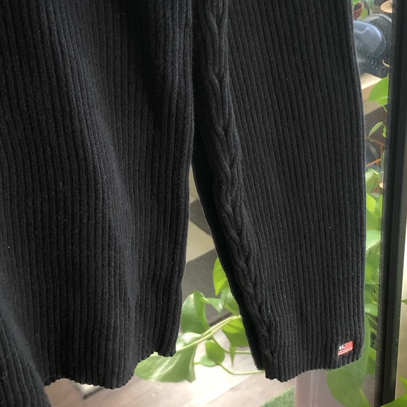 Vintage Polo Ralph Lauren Black Stripes Ribbed Sweater - Picture 5 of 7